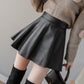 PU Leather Skirt High Waist Slimming Skirt