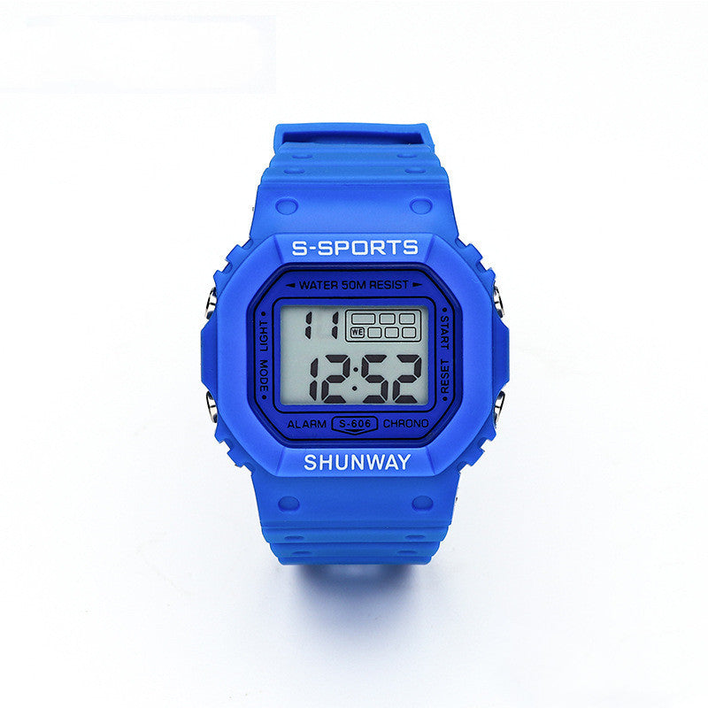 Waterproof Luminous Small Square Student Electronic Watch