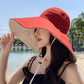 Double-Sided Oversized Brim Sunscreen Fisherman Hat Female