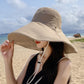 Double-Sided Oversized Brim Sunscreen Fisherman Hat Female