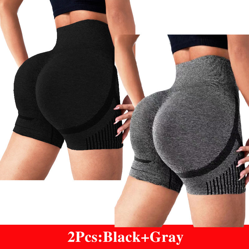 New Yoga Shorts High Waist Hip Lift Running Fitness Sportswear