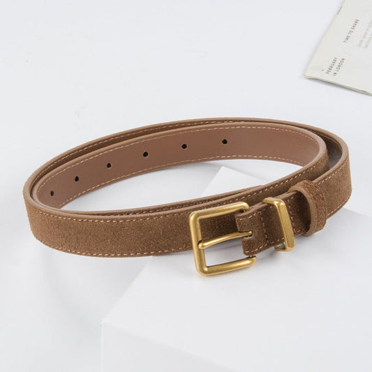 Suede Frosted Leather Women's Belt Cowhide Retro