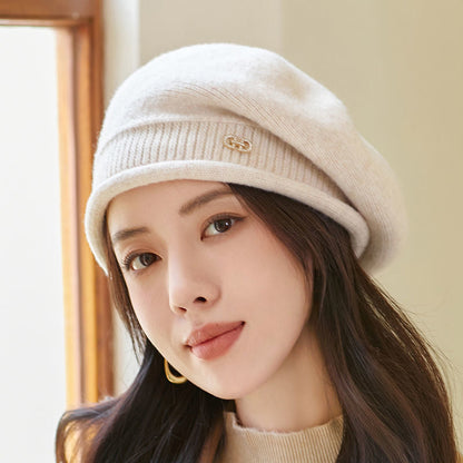 Women's Autumn And Winter Fashionable All-match Wool Knitted Hat