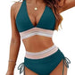 Fashion Women's High Waist Bikini Split Suit