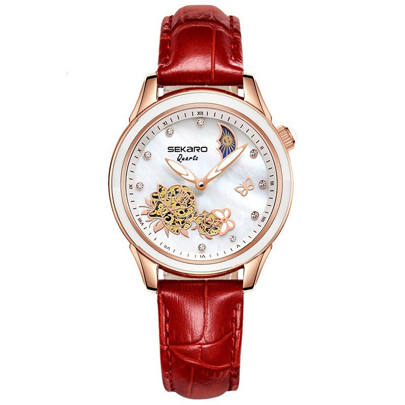 Fashion fashion hollow-out lady automatic mechanical watch