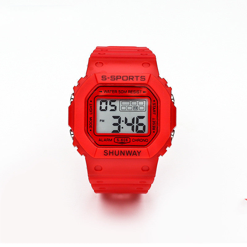 Waterproof Luminous Small Square Student Electronic Watch