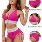 Fashion Women's High Waist Bikini Split Suit