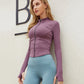 Women's zipper long sleeve sports jacket