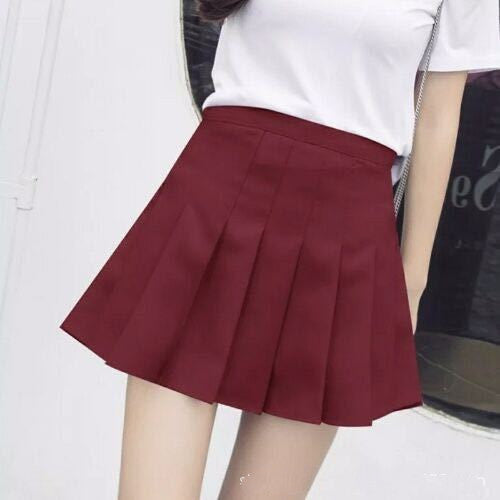 College Style Autumn And Winter High Waist Skirt