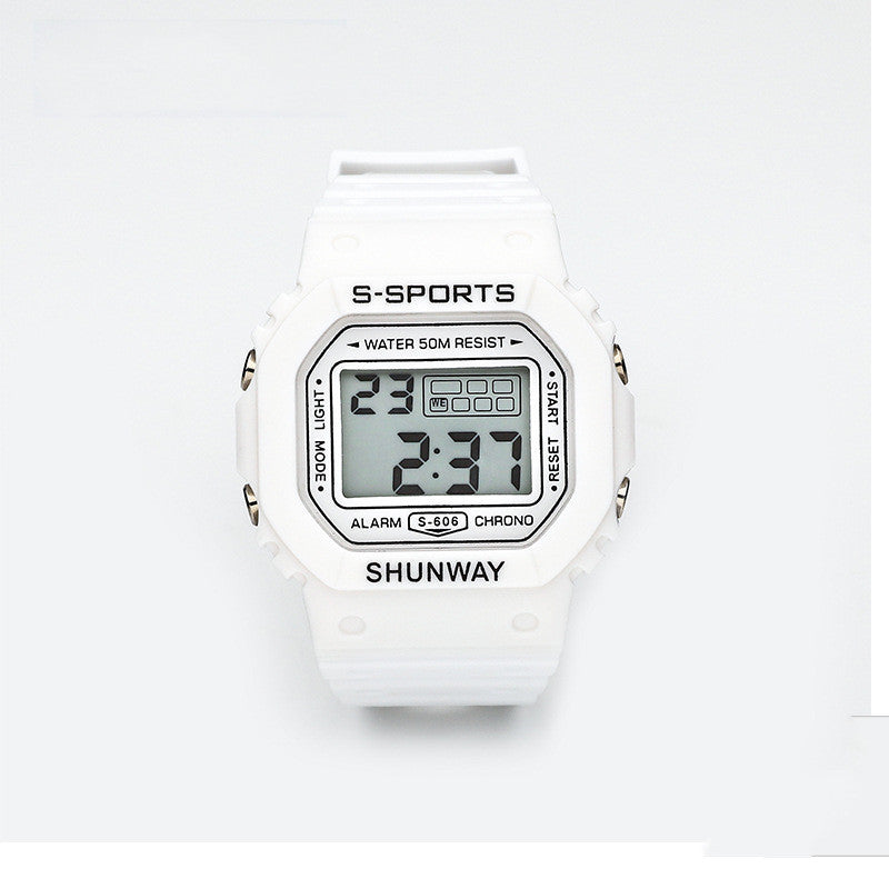 Waterproof Luminous Small Square Student Electronic Watch