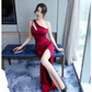 Women's Solid Color Camisole Long Evening Dress