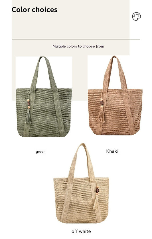 Beach Weaving Tassel Women's Straw Handbag