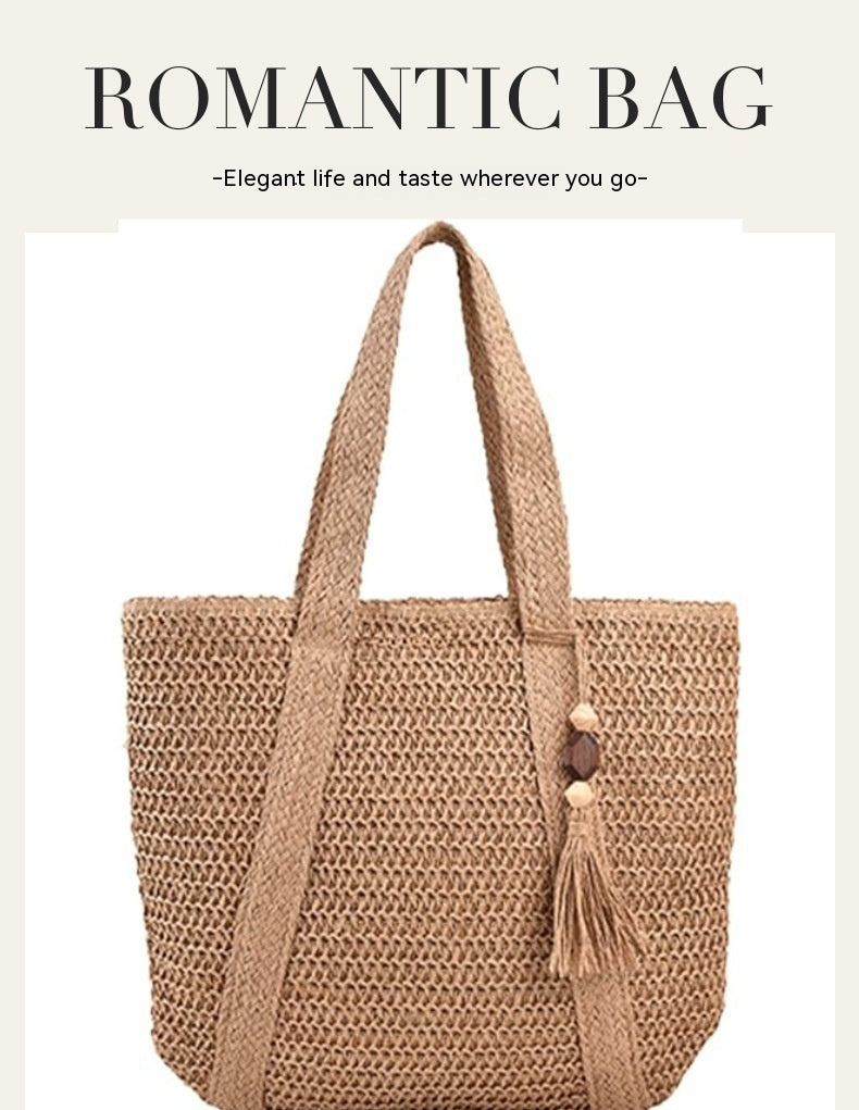 Beach Weaving Tassel Women's Straw Handbag