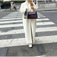 High-grade Double-sided Woolen White Elegant Slimming Draping Trench Coat