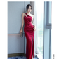 Women's Solid Color Camisole Long Evening Dress