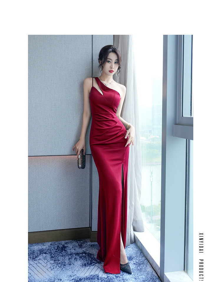 Women's Solid Color Camisole Long Evening Dress