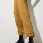 Women's High Waist Loose Track Pants Comfortable Jogger Casual Sweatshirt Pant Belt Pocket