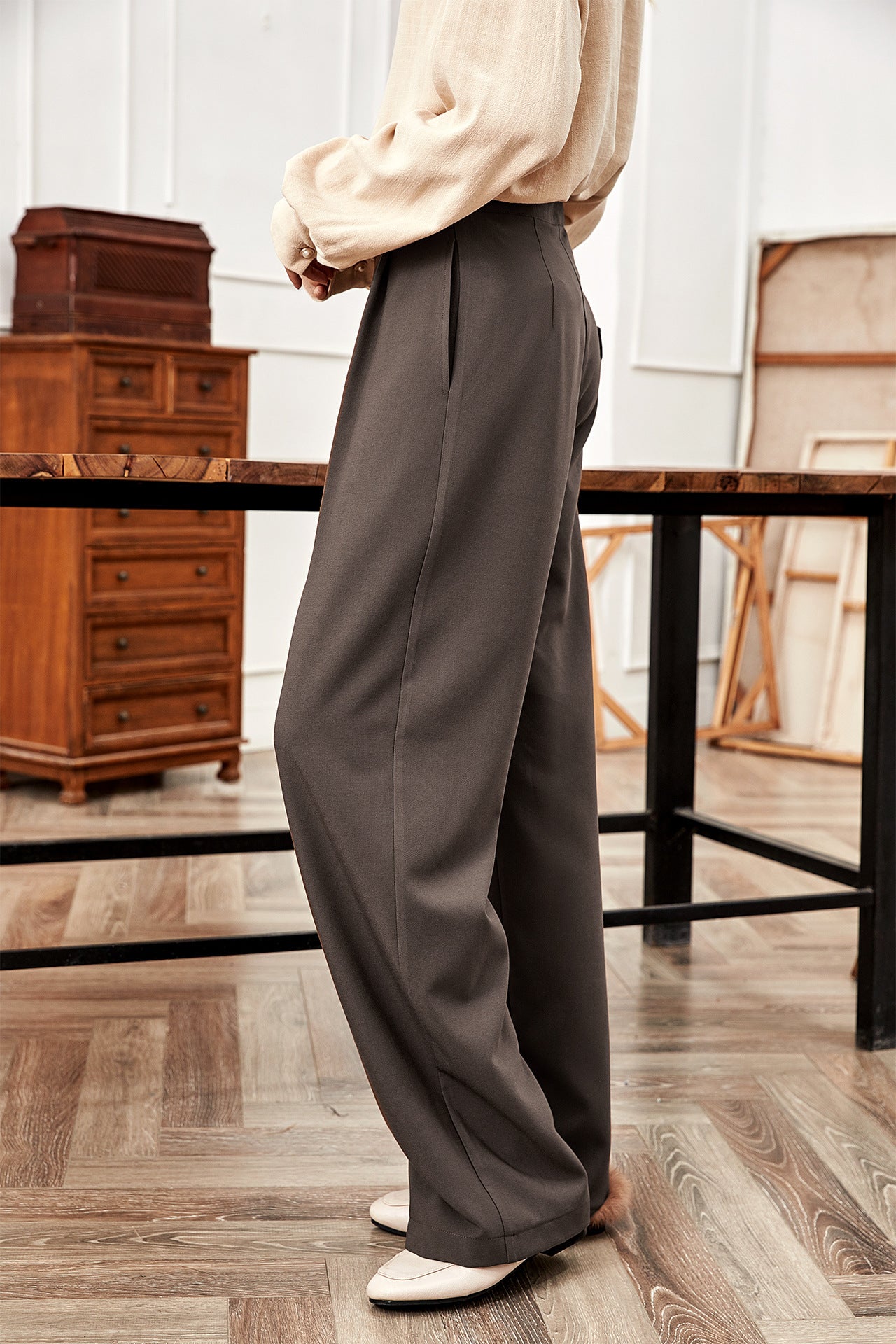 Fashion High Waist Wide Leg Trousers For Women