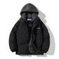 Unisex Casual Solid Color Men Winter Hood