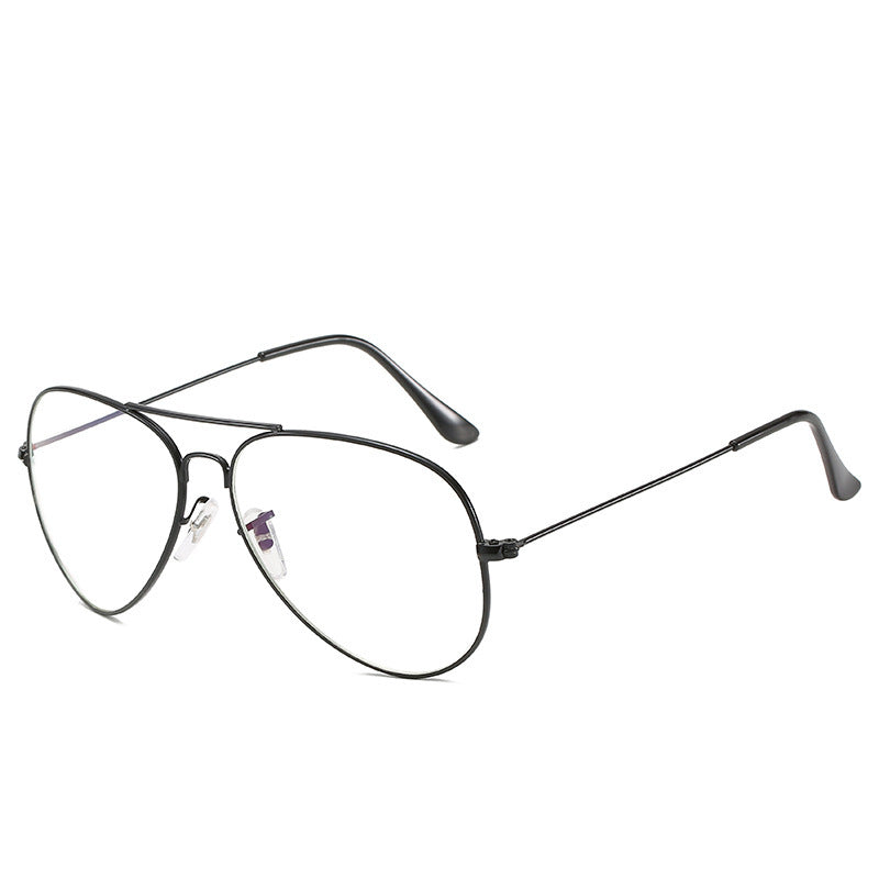 Retro glasses frame net red thin frame flat mirror