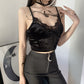 Personality Lace Suspender Top Crop Vest