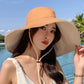 Double-Sided Oversized Brim Sunscreen Fisherman Hat Female