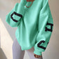 Women's Casual Fashion Printing Thickened All-matching Top Long-sleeved Sweater