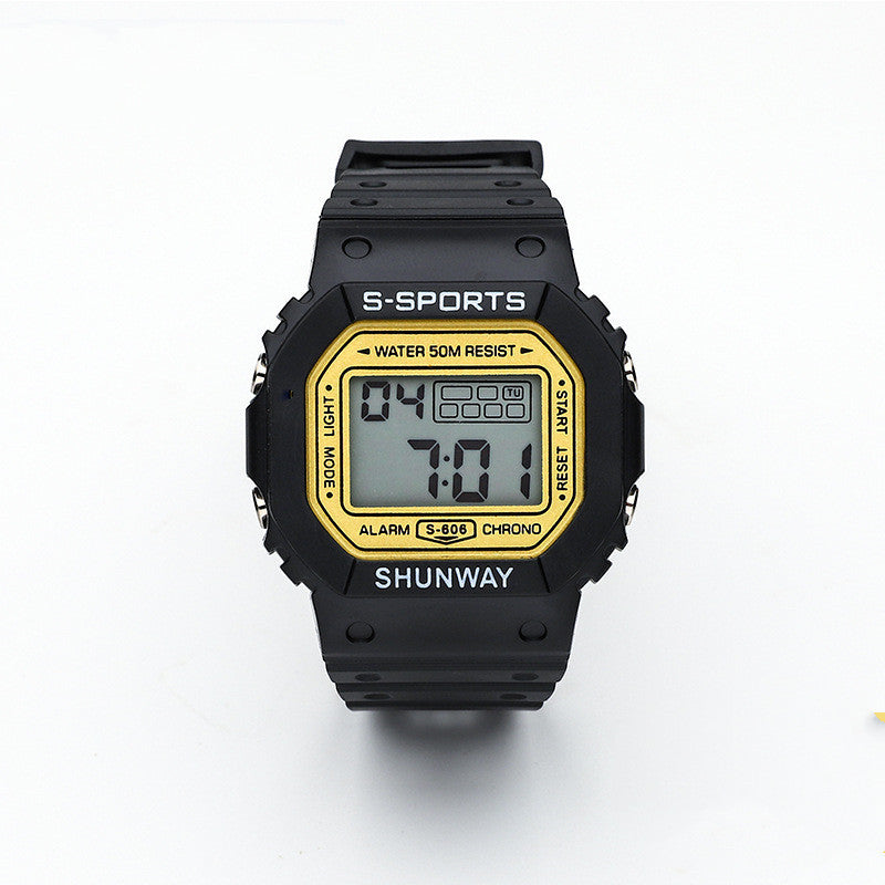 Waterproof Luminous Small Square Student Electronic Watch