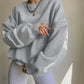 Women's Casual Fashion Printing Thickened All-matching Top Long-sleeved Sweater