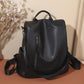 Women's Bag PU Soft Leather Textured Backpack Fashion Hong Kong Style Large Capacity