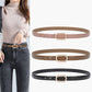 Genuine Leather Black Fashion Belt Fine Decorative One-suit Skirt Suit Jeans