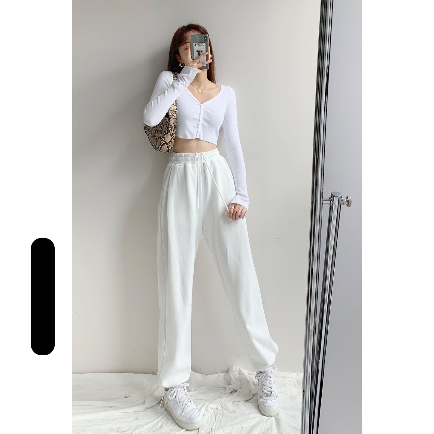 American Loose Bundle Feet Casual Slimming Spice Girl Street Sweatpants