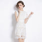 French Retro Water Soluble Lace Dress