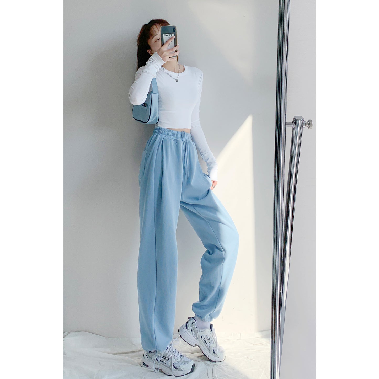 American Loose Bundle Feet Casual Slimming Spice Girl Street Sweatpants