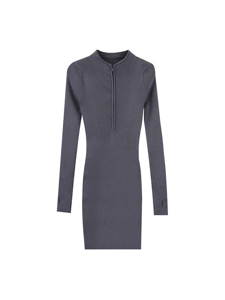 Women's Fashion Slim Knit Long Sleeve Dress