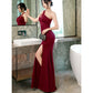 Women's Solid Color Camisole Long Evening Dress