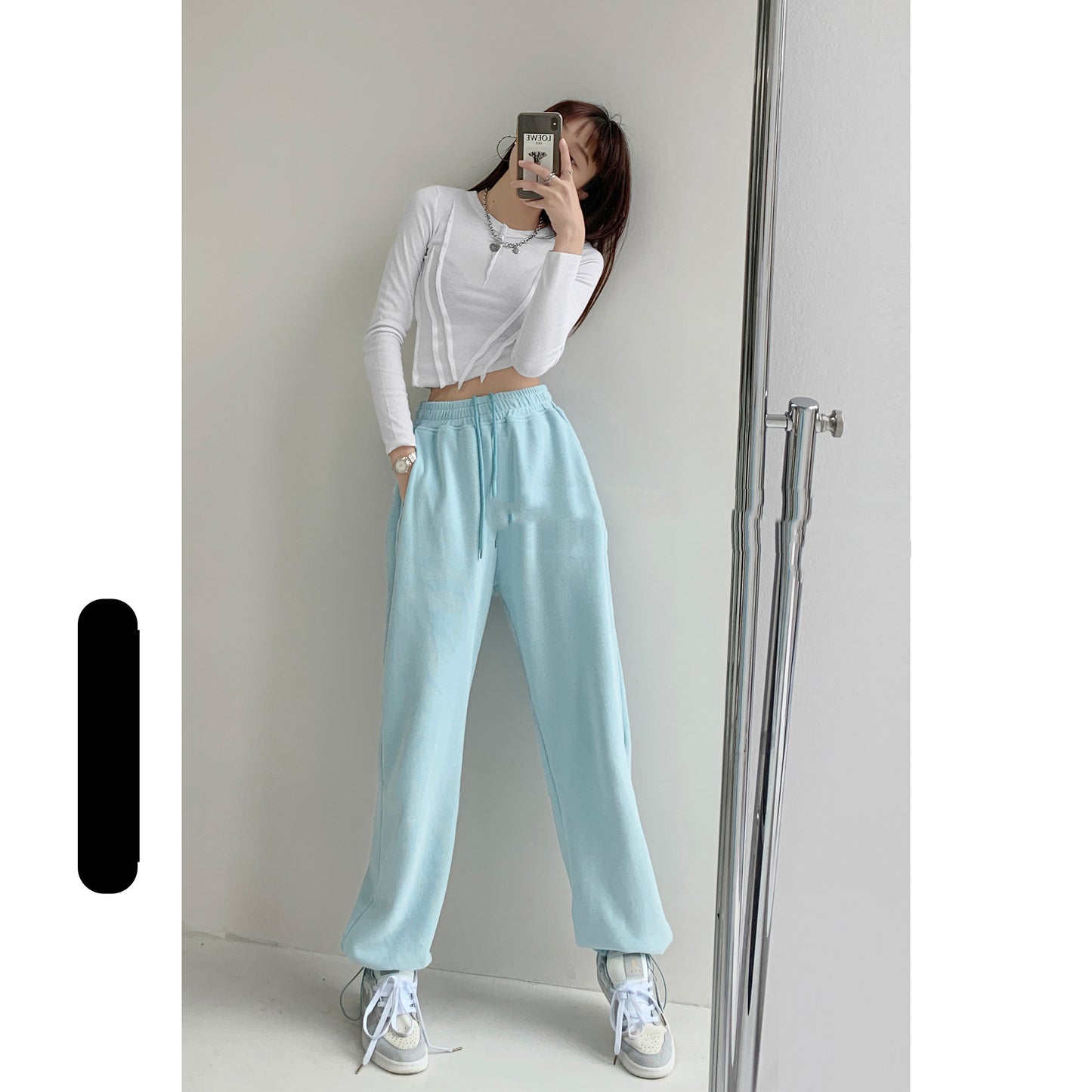 American Loose Bundle Feet Casual Slimming Spice Girl Street Sweatpants