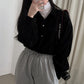 New Retro Simple Lapel Short Drawstring Top Coat For Women