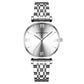 Women's Solid Stainless Steel Band Watch