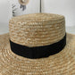 Seaside Sunshade Beach Super Large Brim Flat Top Straw Sun Hat