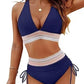 Fashion Women's High Waist Bikini Split Suit