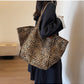 Large Capacity Leopard Print Canvas Tote Bag