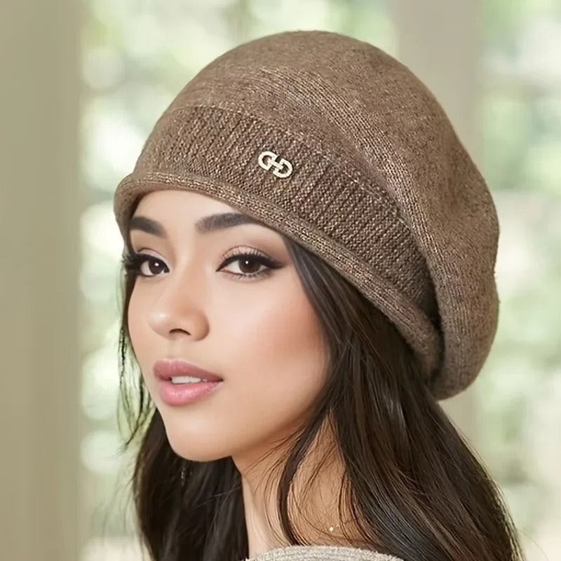 Women's Autumn And Winter Fashionable All-match Wool Knitted Hat