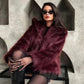 French Style Large Lapel Artificial Fur New Plush Coat